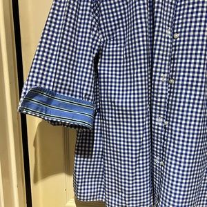 Checkered Button Down with sleeve detail